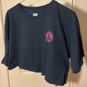 Huf Crop Tee Shirt Women’s Navy Blue